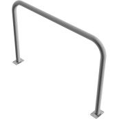 Hoop of steel tube |  60 x 2,5 mm | without cross bar | to be fixed by plugs | total width: 1500 mm | total height: 1000 mm | hot-dip galvanized